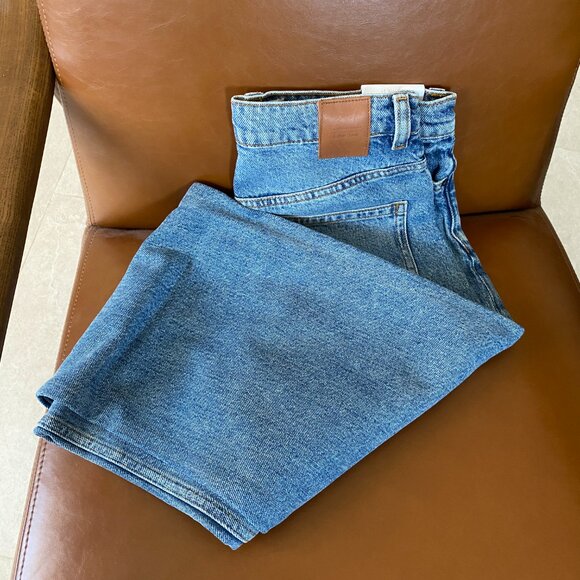 & Other Stories High Waist Wide Leg Jeans in Blue Size 27 (NWT) - Picture 7 of 9